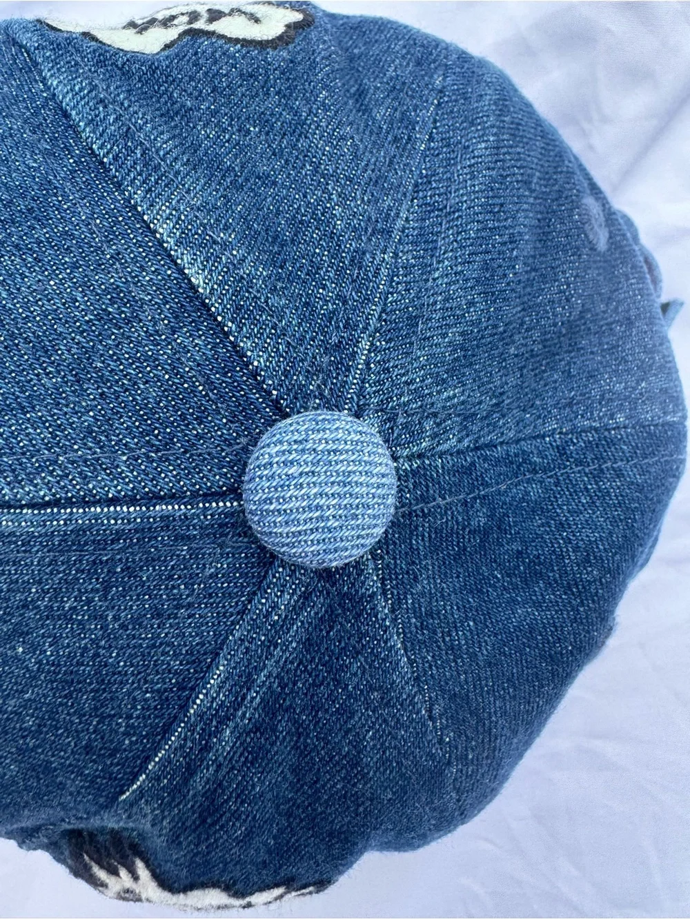 KENZO Kids Blue Denim Tiger Patch Baseball Cap Size 54